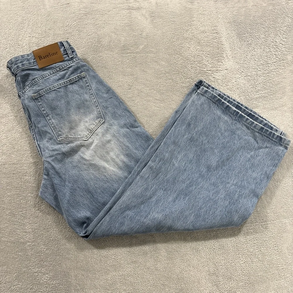NWT Bareline Wide Leg Jeans Men 32 Blue High Rise Blue Baggy Y2K Streetwear Skat
